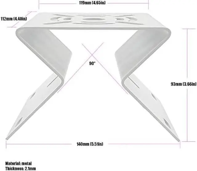 Alt view image 4 of 6 - Medium Size External Corner Wall Mount Iron Plate Vertical Bracket for PTZ CCTV Surveillance Camera Metal Holder White