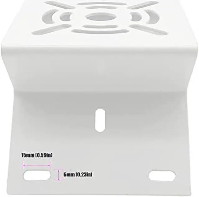 Alt view image 5 of 6 - Medium Size External Corner Wall Mount Iron Plate Vertical Bracket for PTZ CCTV Surveillance Camera Metal Holder White