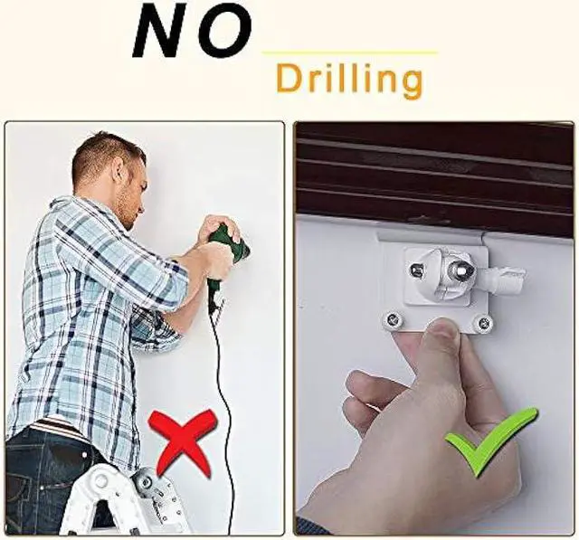 Alt view image 2 of 7 - HOLACA [Upgraded Version] Vinyl Siding Clips for Arlo Ring Roelink ZUMIMALL Eufy Security Camera, Hanger Hooks for Mounting Security Camera, Weatherproof Stainless Steel Material (2 Pack, White)