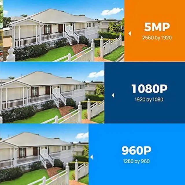 Alt view image 3 of 5 - Dual Wi-Fi,2-Way Audio 5MP WiFi Security Camera System,Expandable 10CH NVR, 1TB Hard Drive,12V DC Power Cords, Spotlight, IP66 Waterproof, Motion Alert, Plug&Play, 24/7 Time Record, Work with Alexa