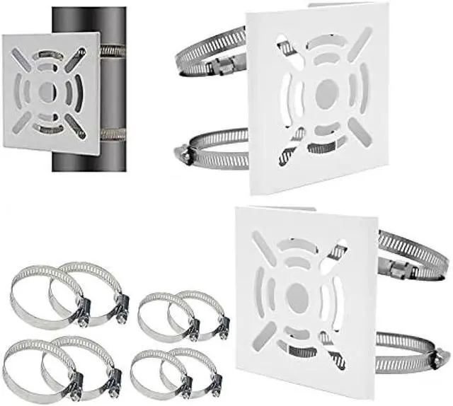 Main image of Ahn'Qiraj 2Pcs Universal Vertical Pole Mount Bracket Mount Camera Adapter for CCTV Security Camera Ptz Dome Vertical Pole Wall Mounting Bracket with (8 Loops) (2)