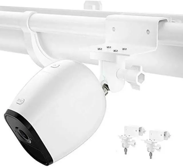 Main image of HOLACA Gutter Mount for Arlo Pro 4 eufyCam 2C Pro E and 2 E20 E40 L20,Arlo Essential,Arlo Pro 2,Arlo Pro 3,Wyze Cam Outdoor,Arlo GO,Arlo Ultra Ultra 2,Arlo Light and Solar Panel(2 Pack, White)