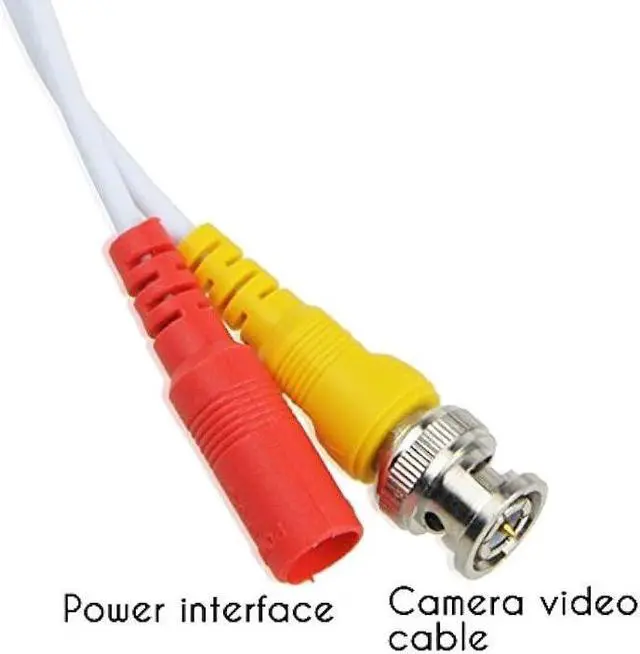 Alt view image 4 of 6 - Flashmen 2-Pack 25ft HD Video Power Security Camera Cables Pre-Made All-in-One Extension Wire Cord with BNC Connectors for CCTV Security Camera (White)