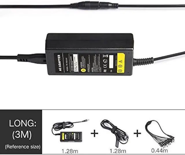 Alt view image 6 of 6 - Fancy Buying Security Camera Power Adapter 12V 5A 100V-240V AC to DC 8-Way Power Splitter Cable FCC Certified LED Power Transformers-Fits Analog/AHD DVR/Camera, RGB LED Strip Lights