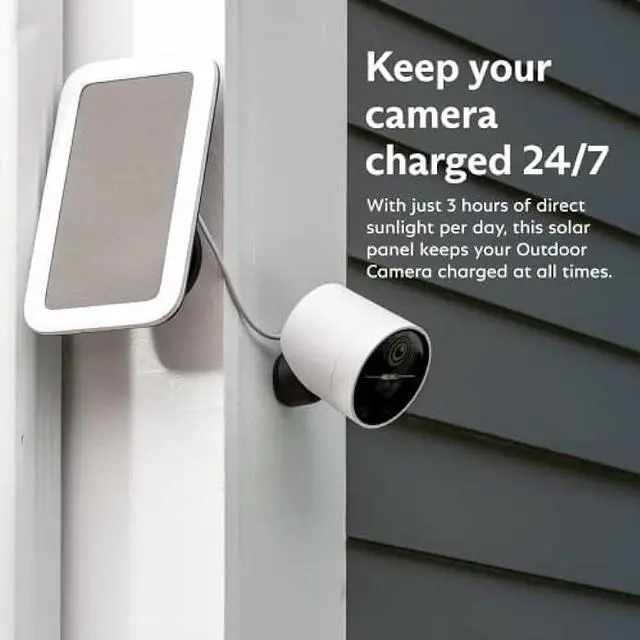 Alt view image 3 of 4 - SimpliSafe Solar Panel for Outdoor Security Camera,White