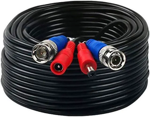 Alt view image 2 of 7 - Tainston 2 Pack 60 Feet BNC Video Power Cable,BNC Extension Wire Pre-Made All-in-One Video Security Camera Wire with Connectors for CCTV Camera DVR Surveillance System