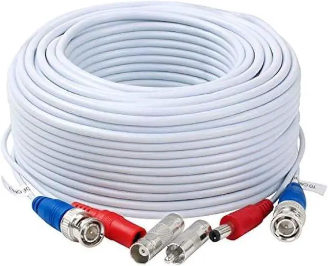 Alt view image 6 of 7 - Tainston 2 Pack 100 Feet BNC Video Power Cable,BNC Extension Wire Pre-Made All-in-One Video Security Camera Wire with Connectors for CCTV Camera DVR Surveillance System