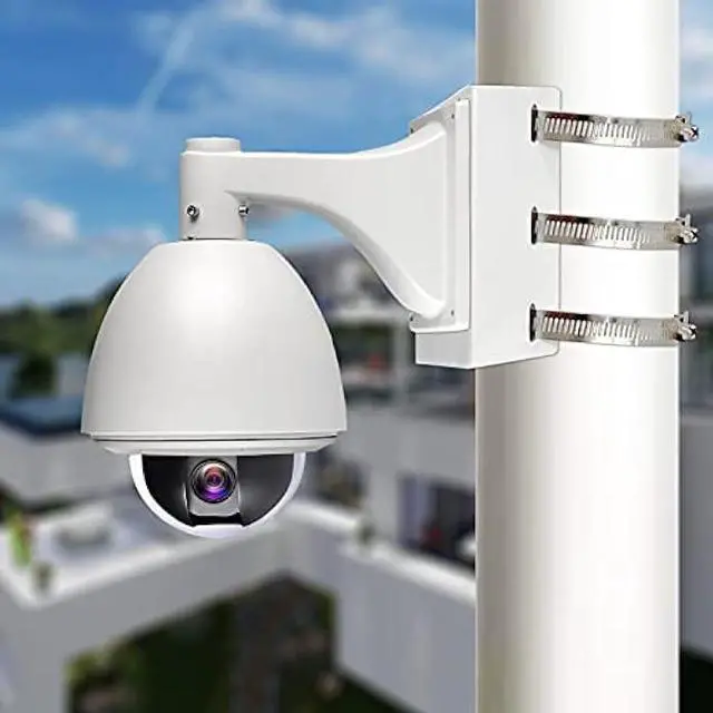 Alt view image 2 of 7 - WiTi Universal Vertical Pole Mount for Security Camera, Solid Metal Bracket with Loops, Suitable for CCTV Cameras(Medium Size)