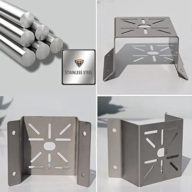 Alt view image 6 of 7 - WiTi Universal Corner Mount for Security Camera, Stainless Steel Mounting Corner Bracket for Wall Mount Corner, Suitable for CCTV Cameras LED Wall/Stage Lights, Solar Panels (Small Size)