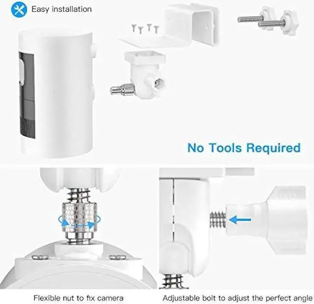 Alt view image 7 of 7 - HOLACA Gutter Mount for Ring Stick Up Cam Plug-in HD Security Camera and Ring Stick Up Cam Battery HD Security Camera-Weatherproof-Give a Perfect Angle for Your Ring Stick Up Cam(3rd)