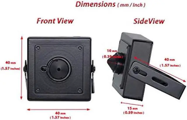 Alt view image 5 of 7 - Evertech 1080p HD 4in1 AHD TVI CVI, Analog Indoor Hidden Camera with Pinhole Lens