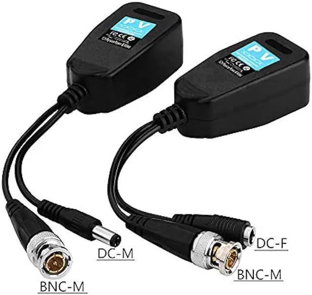 Alt view image 3 of 7 - Passive Video Balun 4 Pairs RJ45 Transceiver Transmitter HD-CVI/TVI/AHD/CVBS with DC Built-in Transient Suppression Protection for 720P/960P/1080P/5MP CCTV Security DVR Surveillance Camera System