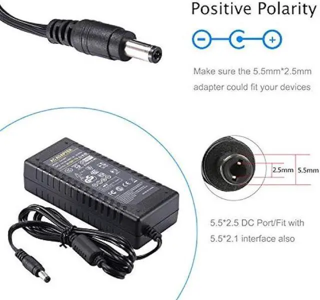 Alt view image 2 of 7 - 12V 7A Power Supply Security Surveillance - AC 100-240V to DC 12 Volt 7 Amp Switching Power Supply Adapter Transformer with 1 to 8 Splitter Cable for LED Strip Light CCTV Security System