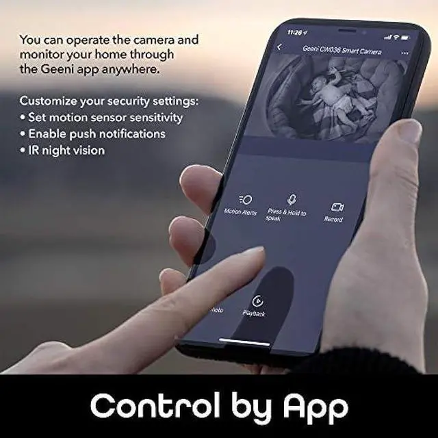 Alt view image 3 of 6 - Geeni Glimpse 1080p WiFi HD Smart Camera  Indoor Home Security Camera  No Hub Required  Voice Control  Motion Detection Camera Compatible