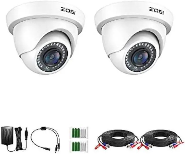 Main image of ZOSI 2Pack 2.0MP HD 1080P Security Cameras Kit TVI/CVI/AHD Indoor Outdoor 80ft Day Night Vision CCTV Dome Home Cameras for 720P/1080N/1080P/5MP/4K HD-TVI AHD CVI Analog DVR Systems