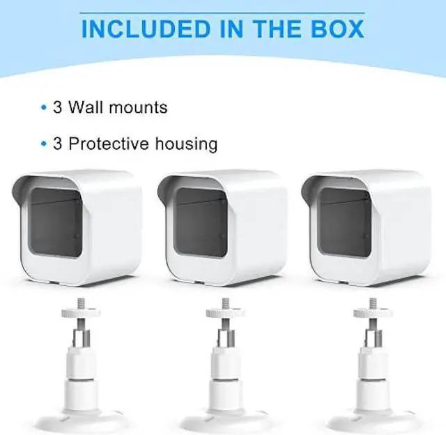 Alt view image 7 of 7 - MROUNT Wyze Cam V3 Wall Mount, Weatherproof Protective Housing with 360 Degree Adjustable Mount Bracket Outdoor and Indoor, Security Camera System Accessories (WHITE-3Pack)