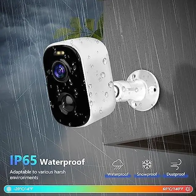 Alt view image 7 of 7 - 1080P Security Cameras Wireless Outdoor with Motion Detection, Spotlight/Siren Alarm, Color Night Vision, 2-Way Talk, Waterproof SD/Cloud Storage Battery Powered WiFi Camera for Home