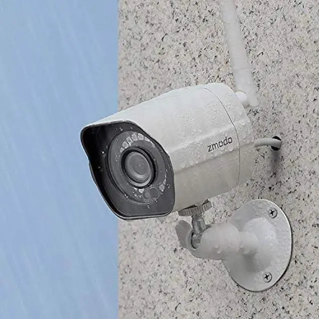 Alt view image 2 of 6 - Zmodo 1080p Full HD Outdoor Wireless Security Camera System, 4 Pack Smart Home Indoor Outdoor WiFi IP Cameras with Night Vision, Plug-In, Compatible with Alexa