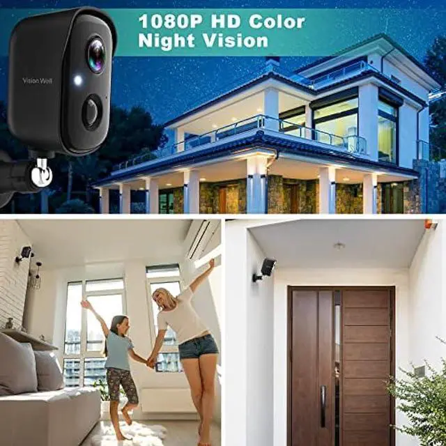 Alt view image 5 of 6 - Security Cameras Wireless Outdoor, 1080P Battery Powered AI Motion Detection Spotlight Siren Alarm WiFi Surveillance Indoor Home Camera, Color Night Vision, 2-Way Talk, Waterproof, Cloud/SD Storage