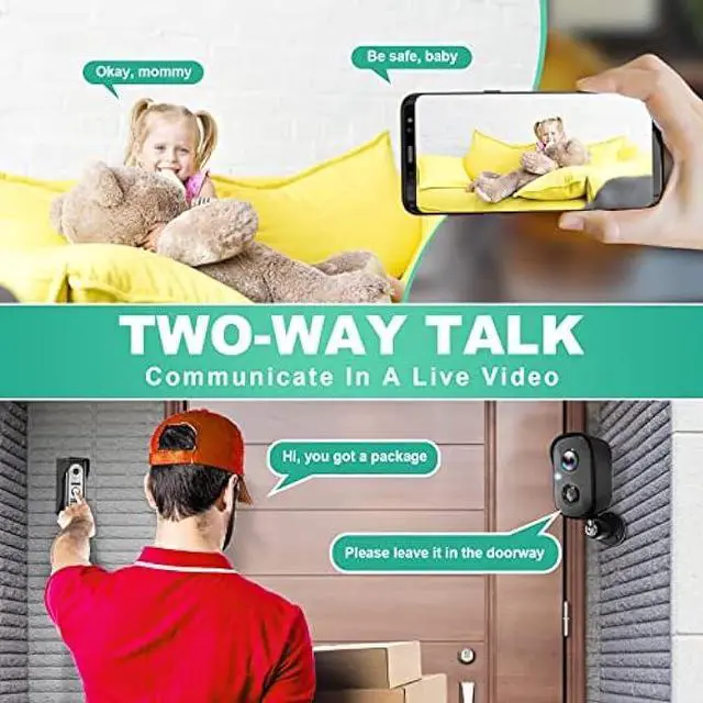 Alt view image 6 of 6 - Security Cameras Wireless Outdoor, 1080P Battery Powered AI Motion Detection Spotlight Siren Alarm WiFi Surveillance Indoor Home Camera, Color Night Vision, 2-Way Talk, Waterproof, Cloud/SD Storage