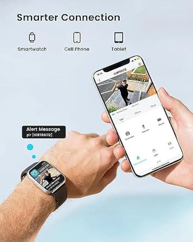 Alt view image 5 of 5 - ieGeek Security Cameras Wireless Outdoor, 2K 3MP Battery Powered WiFi Security Camera with Spotlight & Siren Alarm, 2-Way Audio, Color Night Vision, AI Detection for Home Security, Works with Alexa