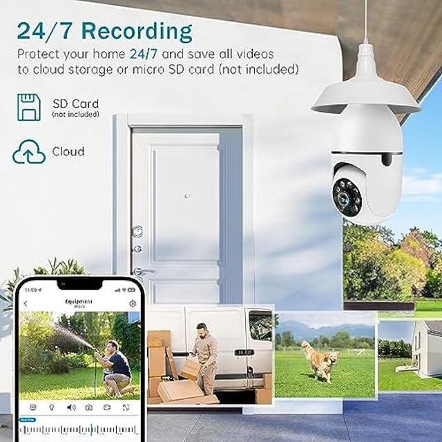 2 Bulb Security Camera Wifi Security Cameras Wireless