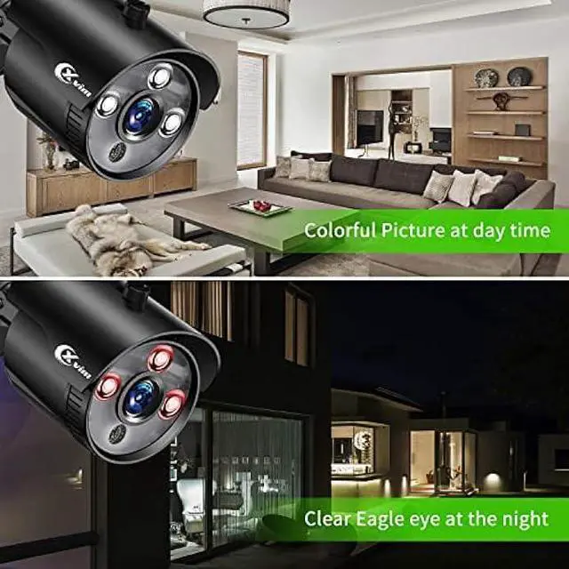 Alt view image 5 of 7 - XVIM 8CH 1080P Wired Security Camera System with 1TB Hard Drive, 8pcs HD Outdoor Home Surveillance Cameras Night Vision Remote Access Motion Alert