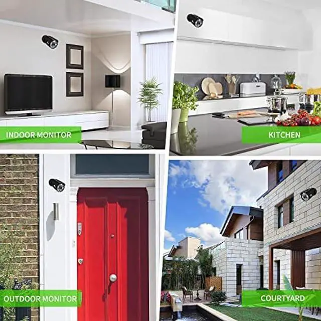 Alt view image 4 of 7 - XVIM 8CH 1080P Wired Security Camera System with 1TB Hard Drive, 8pcs HD Outdoor Home Surveillance Cameras Night Vision Remote Access Motion Alert