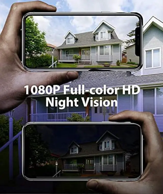 Alt view image 2 of 6 - Security Cameras Wireless Outdoor, 1080P WiFi Camera Outdoor Wireless w/Color Night Vision, AI/PIR Detection, 2-Way Talk, Cloud/SD, Weatherproof, Battery Powered Outdoor Cameras for Home Security