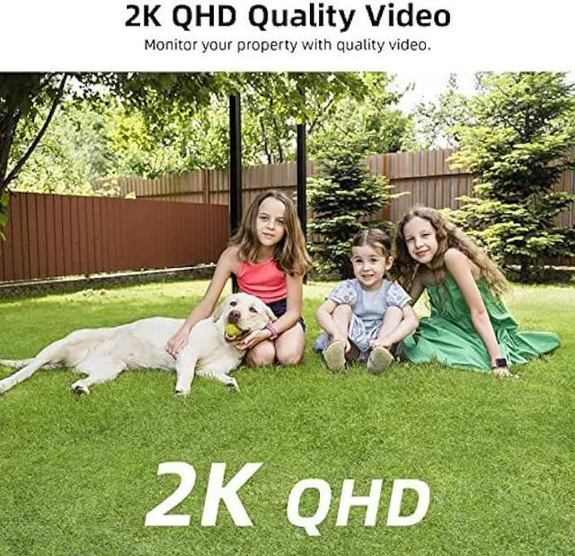 Alt view image 3 of 6 - AOSU 2K Security Cameras Wireless Outdoor, Battery Powered for Home Security Cameras with PIR Human Motion Detection, Full-Color Night Vision, Spotlight & Siren, 2-Way Audio, 2.4GHz WiFi, Waterproof