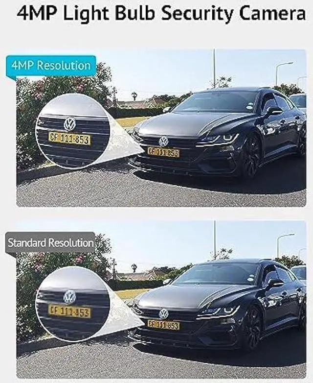 Alt view image 4 of 7 - LaView 4MP Bulb Security Camera 5G& 2.4GHz, 360°2K Security Cameras Wireless Outdoor Indoor Full Color Day and Night, Motion Detection, Audible Alarm, Easy Installation, Compatible with Alexa (2 Pack)