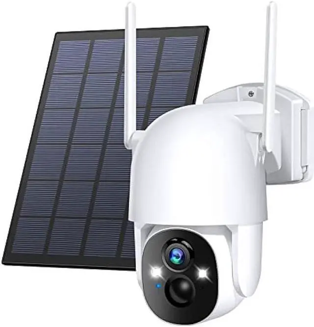 Main image of Wireless Cameras for Home/Outdoor Security, Solar Security Cameras Wireless Outdoor 355°PTZ, 3MP 2K FHD WiFi Camera with Spotlight, Motion Detection, Siren, Color Night Vision, 2-Way Talk, SD/Cloud