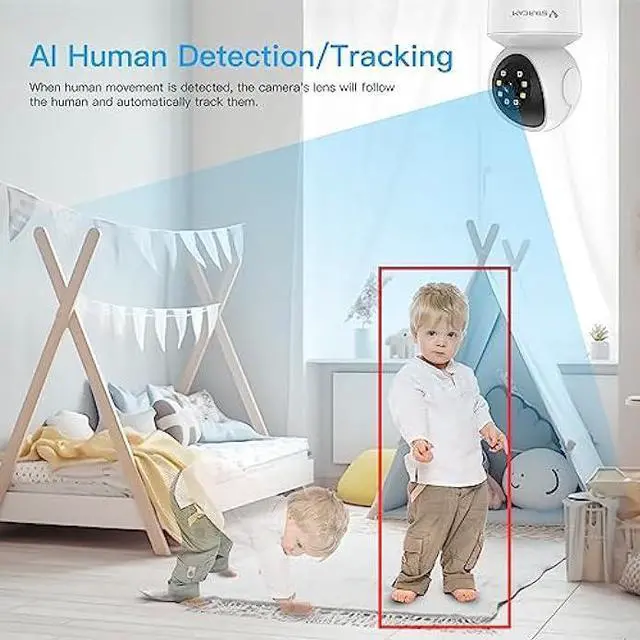 Alt view image 5 of 7 - VSTARCAM 3MP Indoor Security Camera, Pet/Dog Camera with Phone App, Indoor Cameras for Home Security with Color Night Vision, 2-Way Audio Motion, Detection Cloud & SD Card Storage