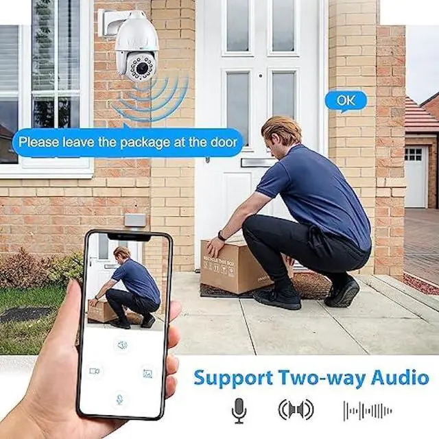 Alt view image 6 of 7 - SV3C POE PTZ Security Camera Outdoor 15X Optical Zoom 5MP Auto Tracking Floodlight Color Night Vision IP Camera, 2-Way Audio, Metal Shell, RTSP, FTP, SD Card Record, BlueIris, Onvif Conformant (Wired)