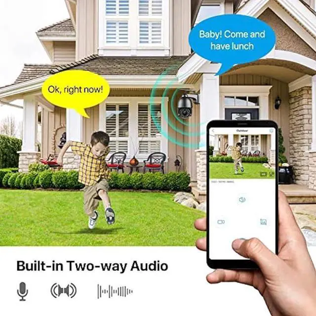 Alt view image 5 of 7 - SV3C PTZ WiFi Security Camera Outdoor 15X Optical Zoom Auto Tracking 5MP Floodlight Color Night Vision Wireless IP Cam, 2-Way Audio, Black Metal Shell, RTSP, SD Card Record, BlueIris, Onvif Conformant