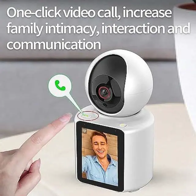 Alt view image 3 of 6 - CIAJIE Two-Way Video Camera 2.8-inch Screen,Camera can actively Call The Cell Phone,360°Smart Security Camera,1080p HD Video,Night Vision,Motion Detection,Cloud & SD Card Storage (White)