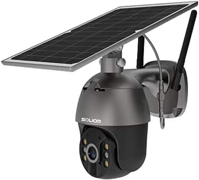 Main image of SOLIOM S600 3G/4G LTE Outdoor Solar Powered Cellular Security Camera Wireless,Pan Tilt 360°View Spotlight,1080p Night Vision,2 Way Talk,PIR Motion Sensor,No WiFi,US Version