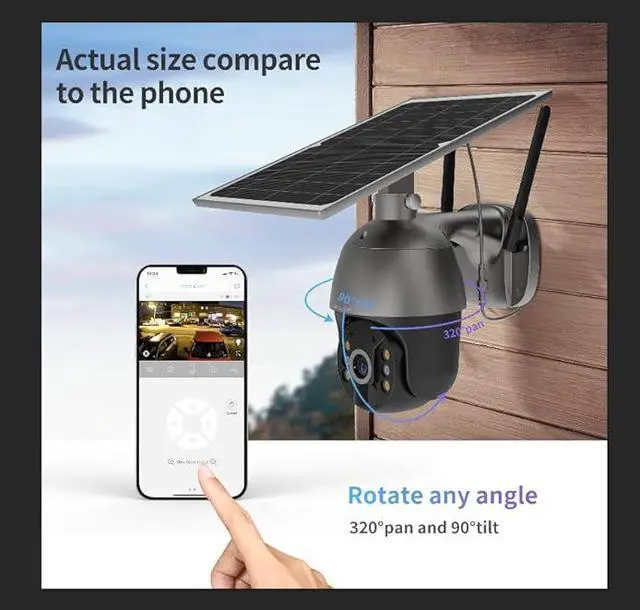 Alt view image 3 of 6 - SOLIOM S600 3G/4G LTE Outdoor Solar Powered Cellular Security Camera Wireless,Pan Tilt 360°View Spotlight,1080p Night Vision,2 Way Talk,PIR Motion Sensor,No WiFi,US Version