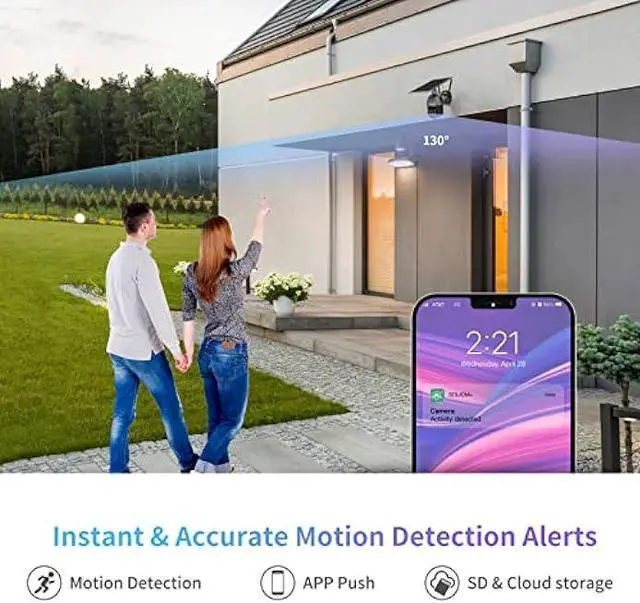 Alt view image 5 of 6 - SOLIOM S600 3G/4G LTE Outdoor Solar Powered Cellular Security Camera Wireless,Pan Tilt 360°View Spotlight,1080p Night Vision,2 Way Talk,PIR Motion Sensor,No WiFi,US Version