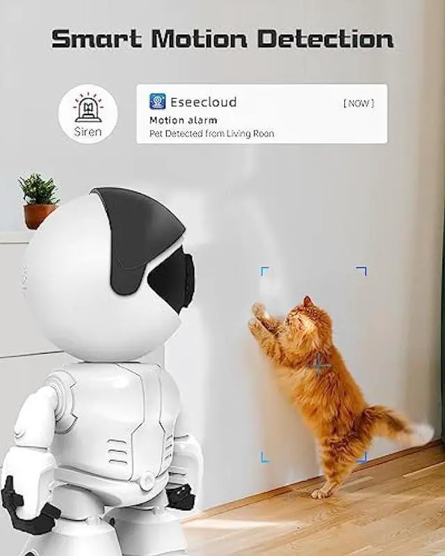 Alt view image 4 of 6 - Indoor Camera,2K Cameras for Home Security, Pet Camera with phone App,Security Camera Indoor Wireless,Smart Pan Tilt Camera for Baby Monitor,2-Way Audio, Night Vision, Auto Tracking, Motion Detection