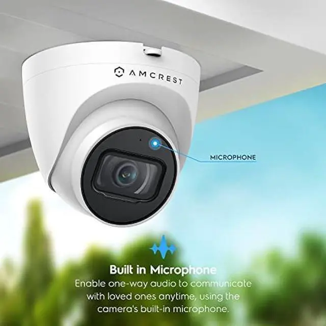 Alt view image 3 of 6 - Amcrest 5MP Turret POE Camera, UltraHD Outdoor IP Camera POE with Mic/Audio, 5-Megapixel Security Surveillance Cameras, 98ft NightVision, 103° FOV, MicroSD (256GB), (IP5M-T1179EW-28MM)