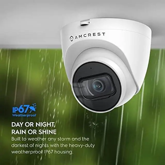 Alt view image 4 of 6 - Amcrest 5MP Turret POE Camera, UltraHD Outdoor IP Camera POE with Mic/Audio, 5-Megapixel Security Surveillance Cameras, 98ft NightVision, 103° FOV, MicroSD (256GB), (IP5M-T1179EW-28MM)