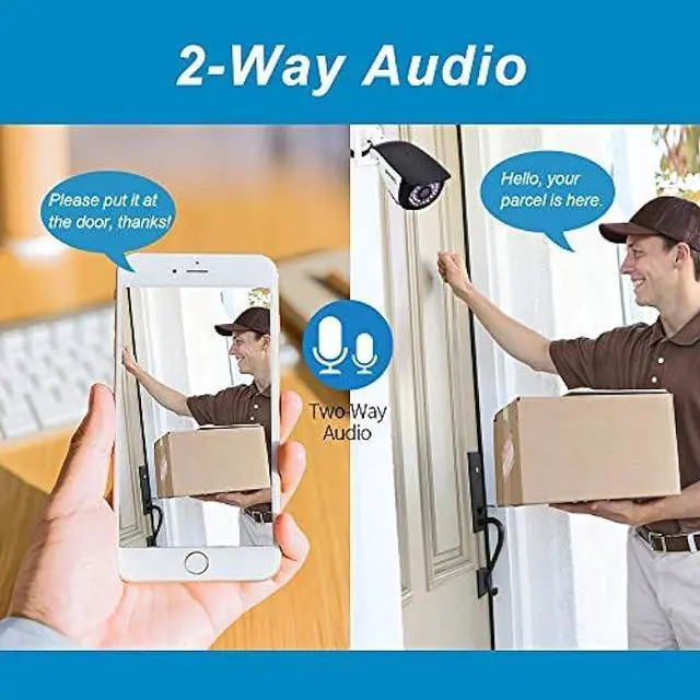 Alt view image 2 of 6 - SV3C WiFi Camera Outdoor, 1080P ONVIF Conformance Two-Way Audio Security Camera, Motion Detection IP Cameras, Night Vision Surveillance Alarm Cam for Indoor Outdoor, Support Max 128GB SD Card Record