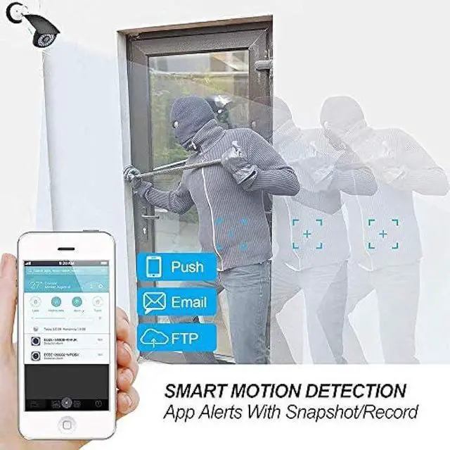 Alt view image 3 of 6 - SV3C WiFi Camera Outdoor, 1080P ONVIF Conformance Two-Way Audio Security Camera, Motion Detection IP Cameras, Night Vision Surveillance Alarm Cam for Indoor Outdoor, Support Max 128GB SD Card Record