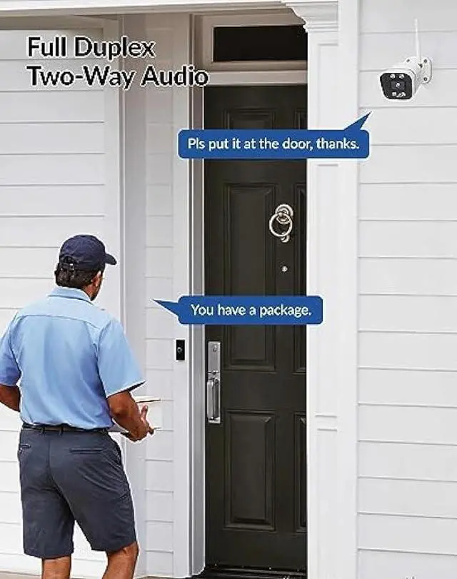 Alt view image 6 of 6 - FOSCAM 5MP 3K Security Camera Outdoor, V5P 5G/2.4GHz WiFi Camera for Home Security, Two Way Audio, 66ft Color Night Vision, FOV 110°, Work with Alexa