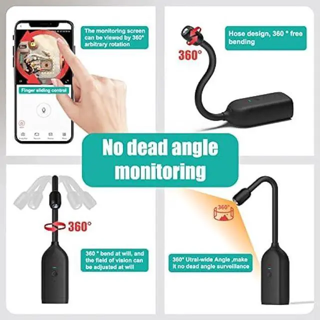 Alt view image 2 of 6 - FINSUI Spy Camera WiFi Hidden Camera 1080P HD Mini Spy Cams for Home Security Easy to Use Wireless Indoor Smallest Nanny Camera with Motion Detection for Home Office Monitoring