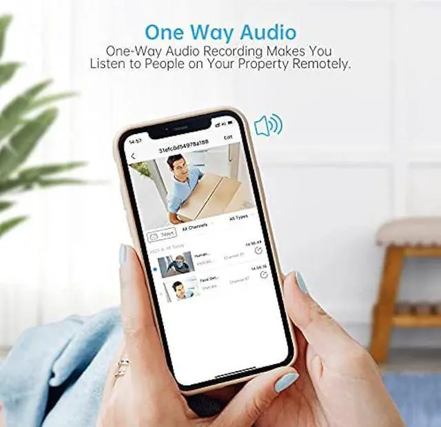 Alt view image 4 of 6 - [3MP HD,Audio] SMONET WiFi Security Camera System,1TB Hard Drive,8CH Home Surveillance NVR Kit,4 Packs Outdoor Indoor IP Cameras Set,IP66 Waterproof,Free Phone APP,Night Vision,24/7 Video Recording