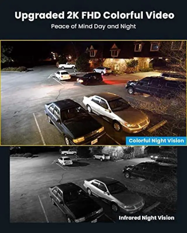Alt view image 3 of 6 - ieGeek Floodlight Camera Outdoor, 2K Wired Home Smart Security Cameras, 2.4G WiFi Flood Light Camera with Motion Sensor, Wiring 2600 Lumens Cam, Color Night Vision,Siren,2 Way Audio, Works with Alexa