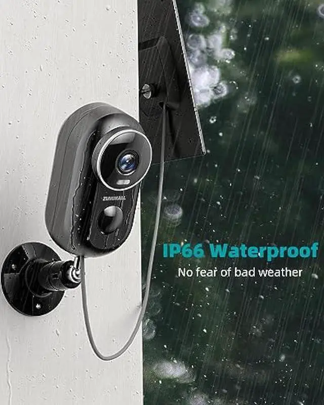 Alt view image 4 of 6 - ZUMIMALL Security Cameras Wireless Outdoor, 2K Solar Cameras for Home Security with Magnetic Mount, Color Night Vision, Spotlight & Siren, AI Detection, IP66, Free Loop Recording, 2.4G WiFi Only