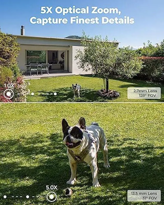 Alt view image 3 of 5 - REOLINK RLC-811A PoE IP Security Camera 4K - 128° FoV, 5X Optical Zoom fot Outdoor Usage, 2.7mm Lens with Color Night Vision, Human/Vehicle/Pet Smart Detection, 2 Way Talk, Up to 256GB microSD Card